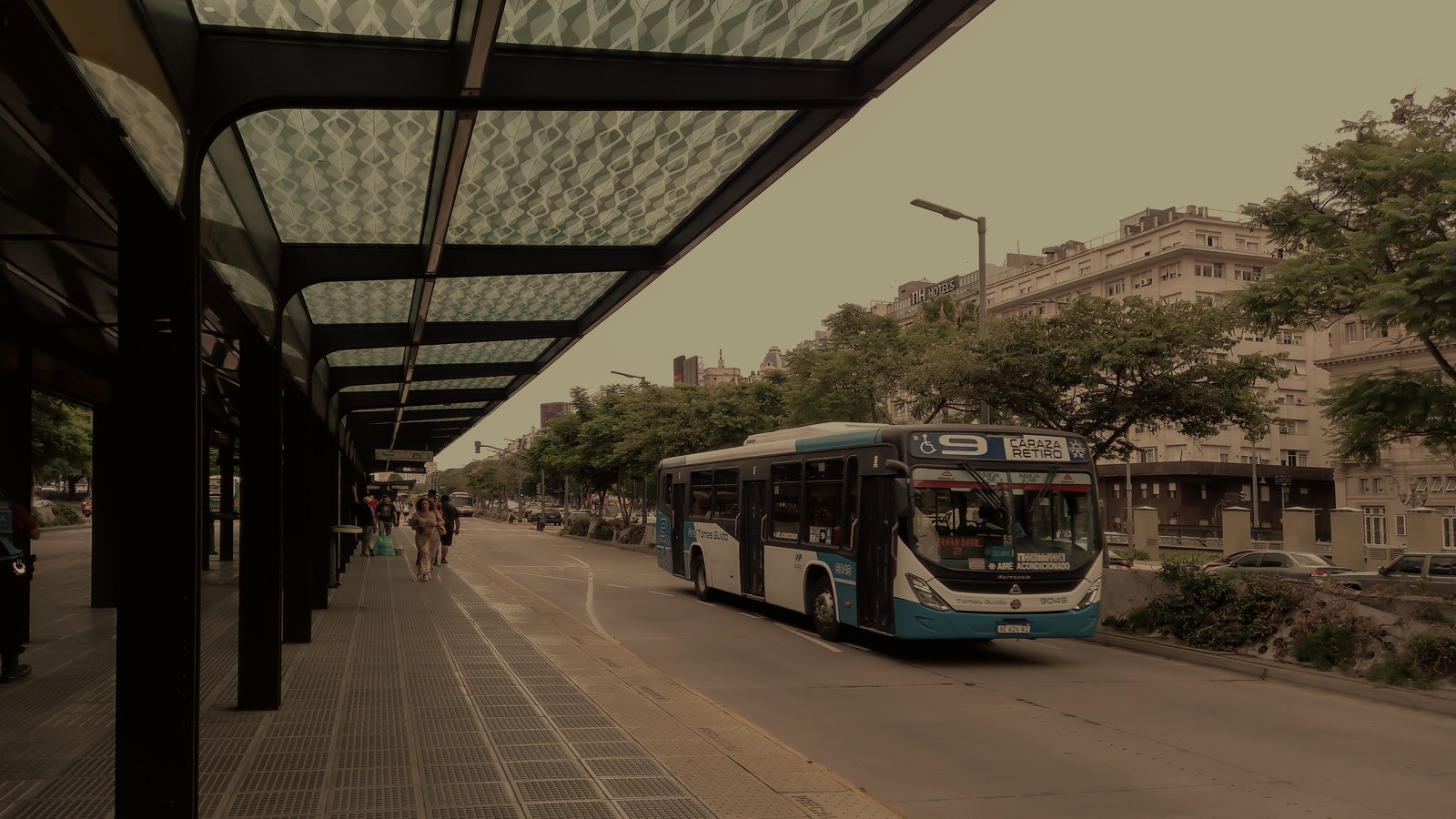 Metrobus stop. In service.